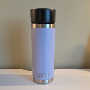 18oz YETI Lilac Purple Rambler Tumbler with Black Hotshot Commuter Lid